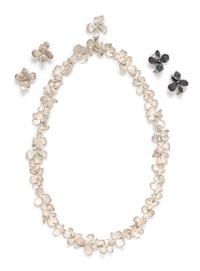 A Collection of Sterling Silver "Hydrangea" Jewelry, John Iversen, 27.60 dwts.
