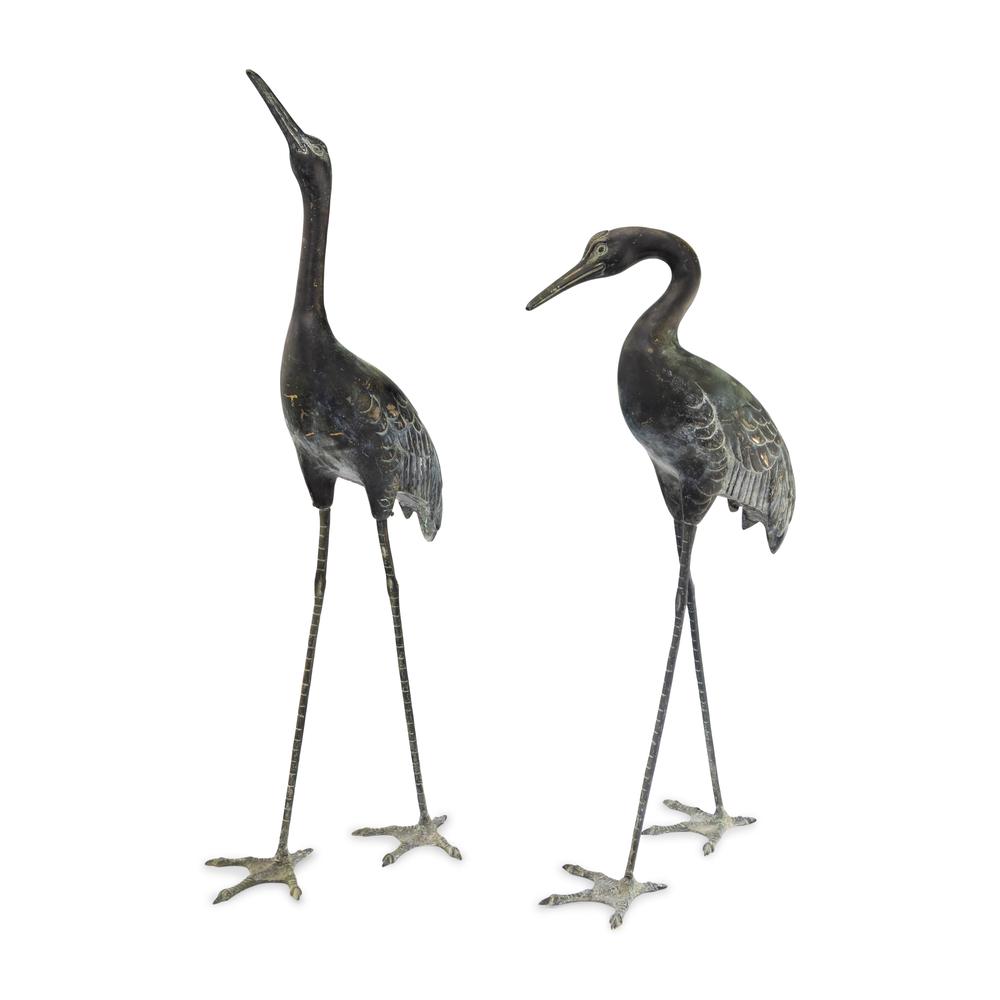 A Pair of Japanese Mixed-Metal Models of Cranes