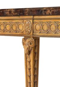An Adam Style Giltwood and Faux Marble Console Table