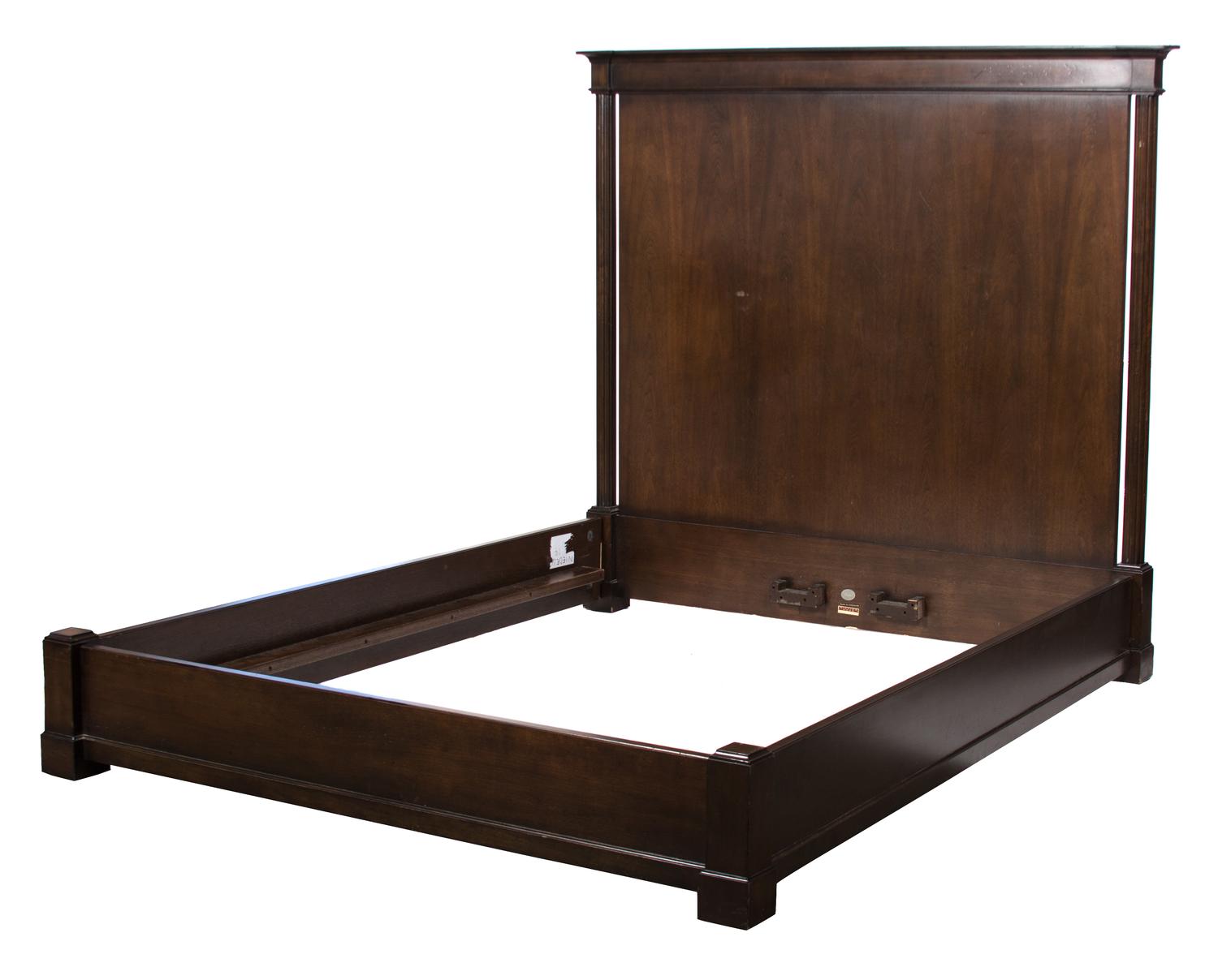 A Baker Furniture Company Queen Size Bed Height 63 1/4 x width 68 inches. — 20TH CENTURY