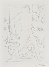 Pablo Picasso, (Spanish, 1881-1974), Marie-Therese, Sculpteur au Travail et Sculpture representant un Athlethe grec, 1933 (pl. 70 from