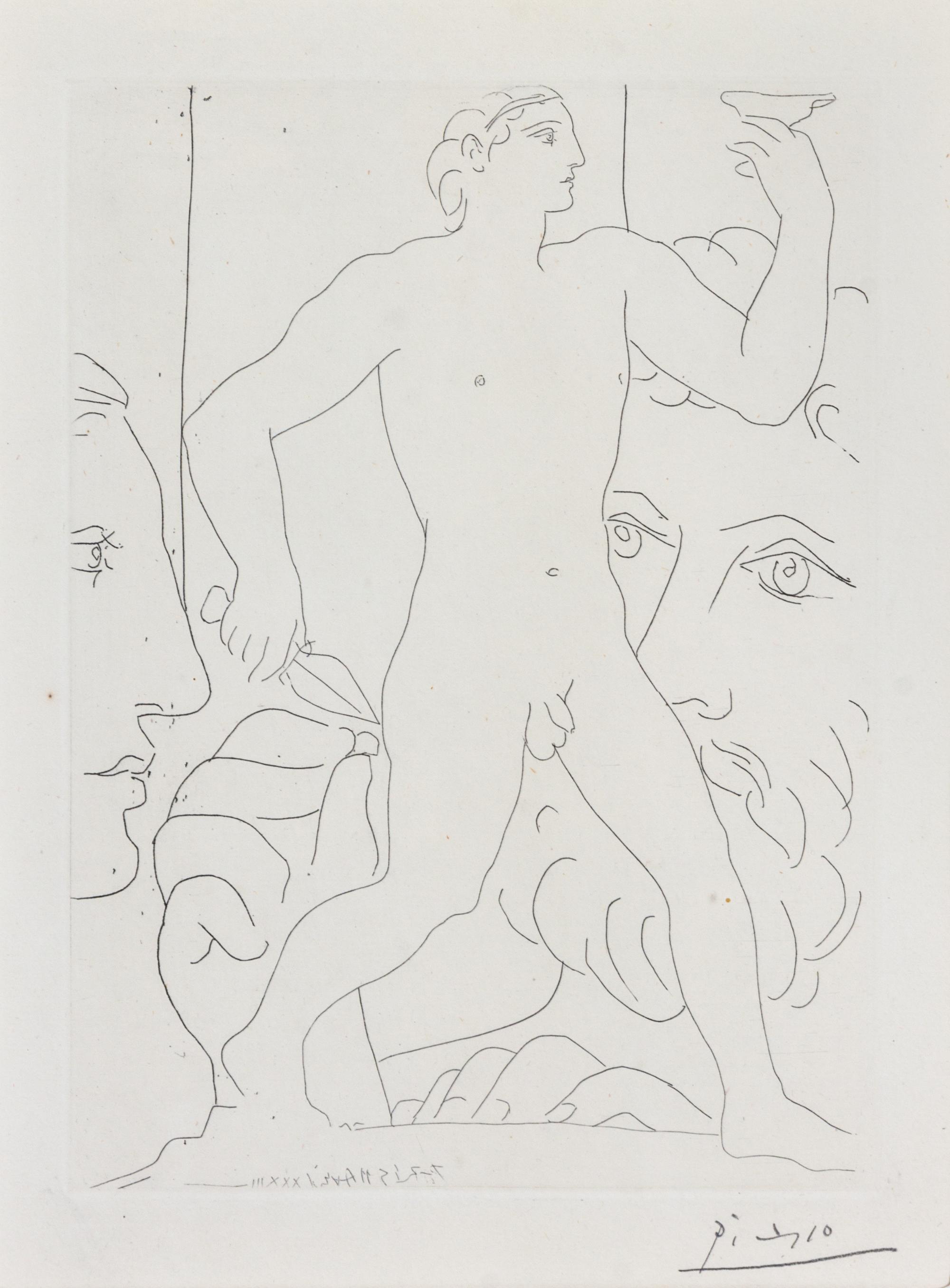 Pablo Picasso, (Spanish, 1881-1974), Marie-Therese, Sculpteur au Travail et Sculpture representant un Athlethe grec, 1933 (pl. 70 from