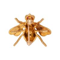 COLLECTION OF YELLOW GOLD BROOCHES