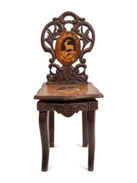 A Marquetry Music Box Chair