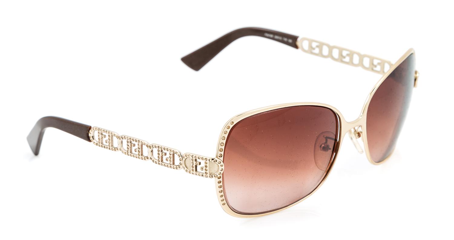 A Pair of Fendi Gold Rim Sunglasses,