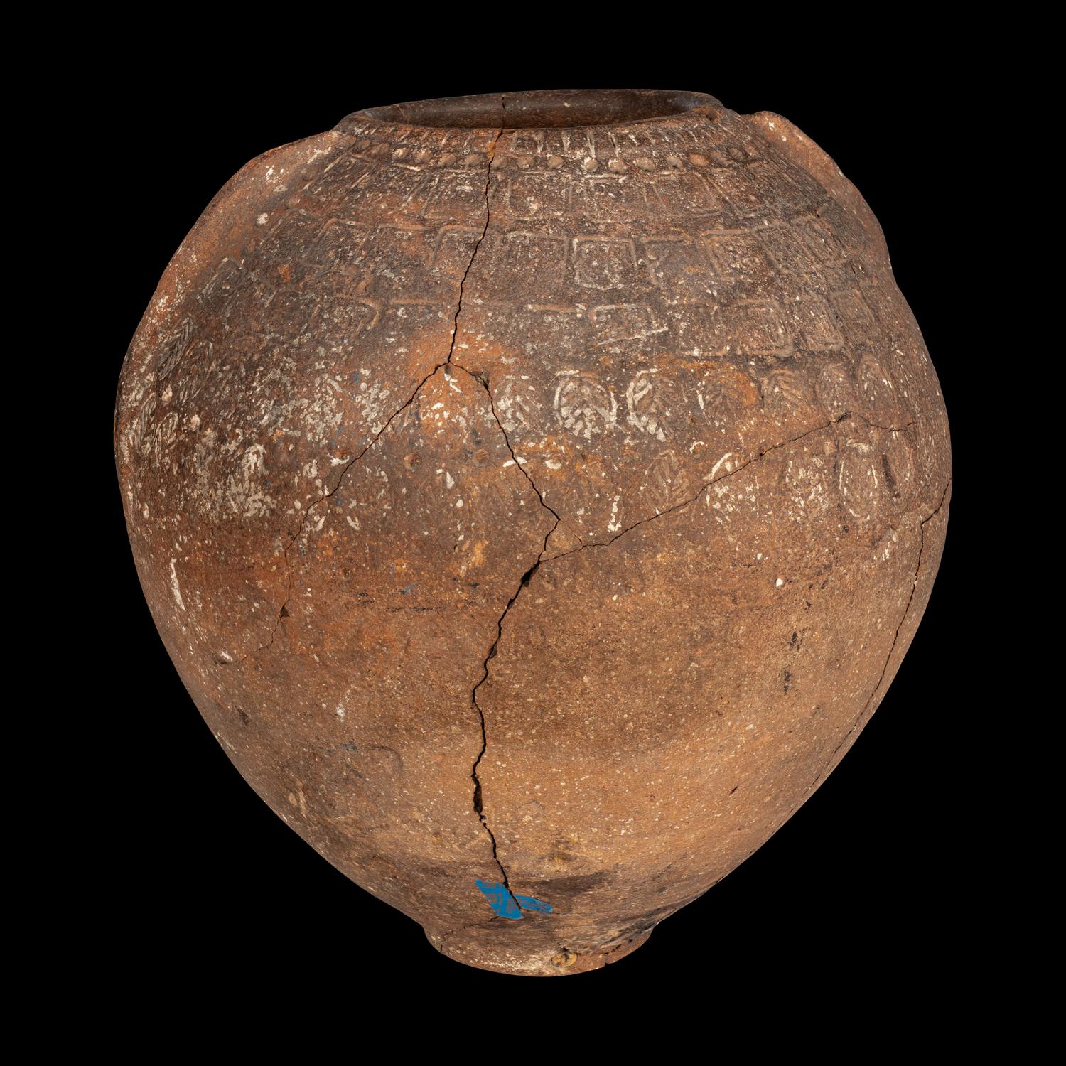An Etruscan Terracotta Impressed Storage Vessel