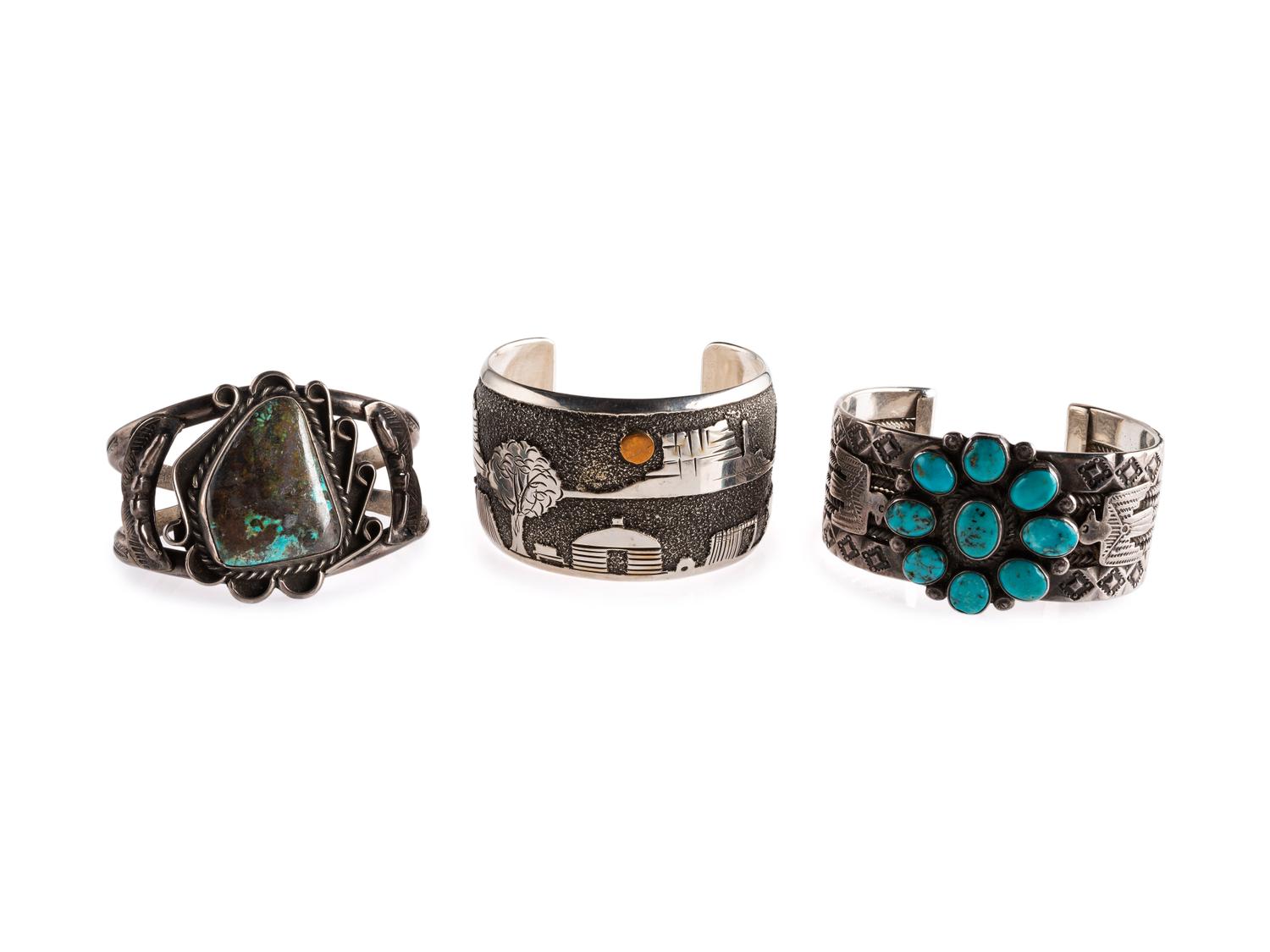 Navajo Silver Cuff Bracelets