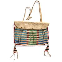 Apsáalooke (Crow) or Nez Perce Beaded Buffalo Hide Work Bag