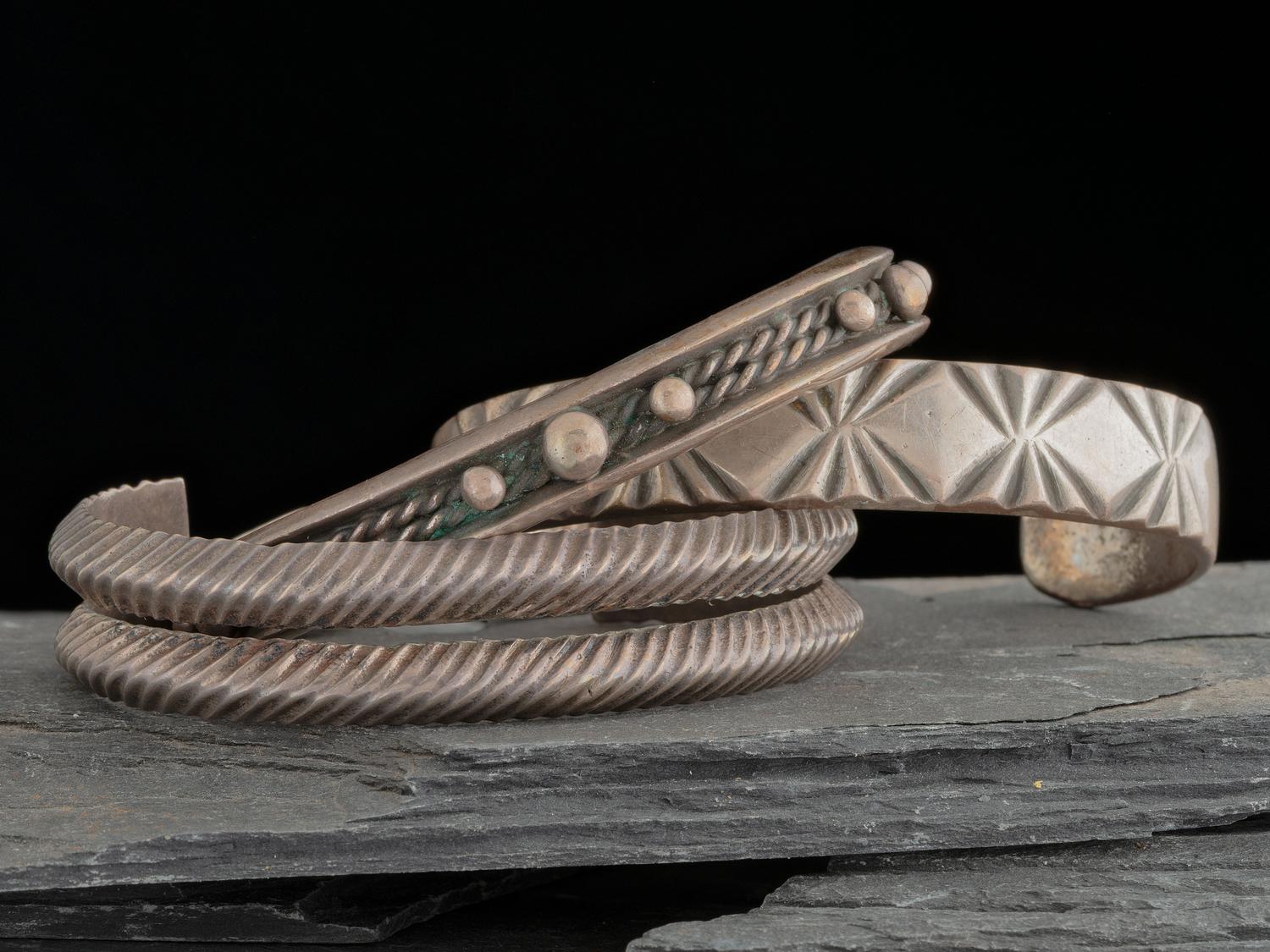 Navajo Silver Cuff Bracelets