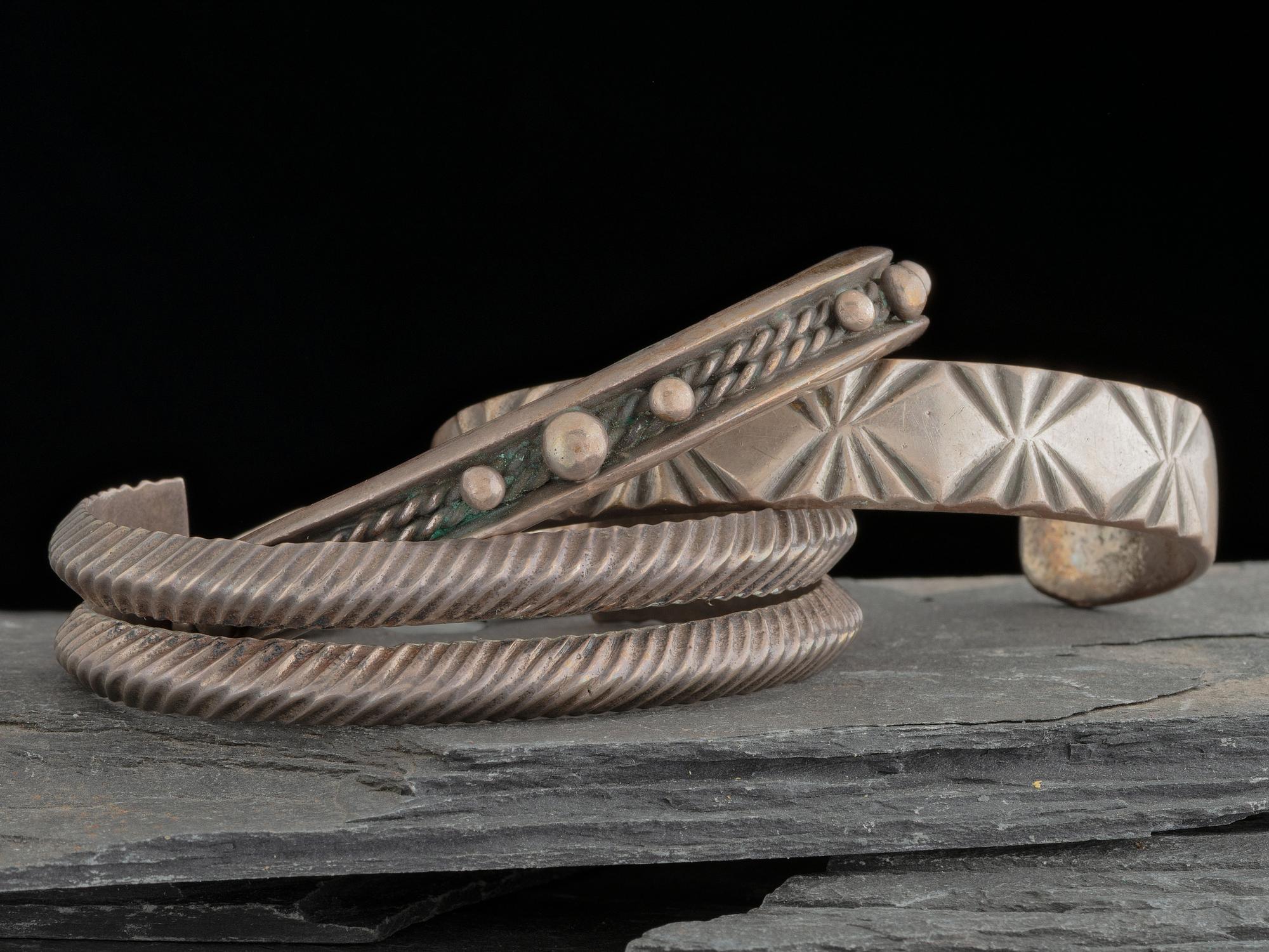 Navajo Silver Cuff Bracelets