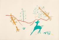 untitled, deer in a storm
