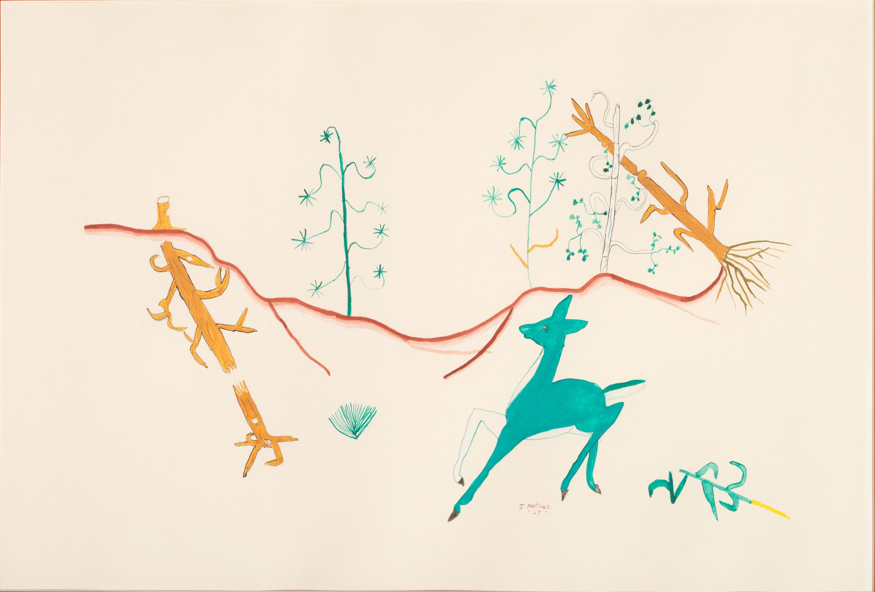 untitled, deer in a storm