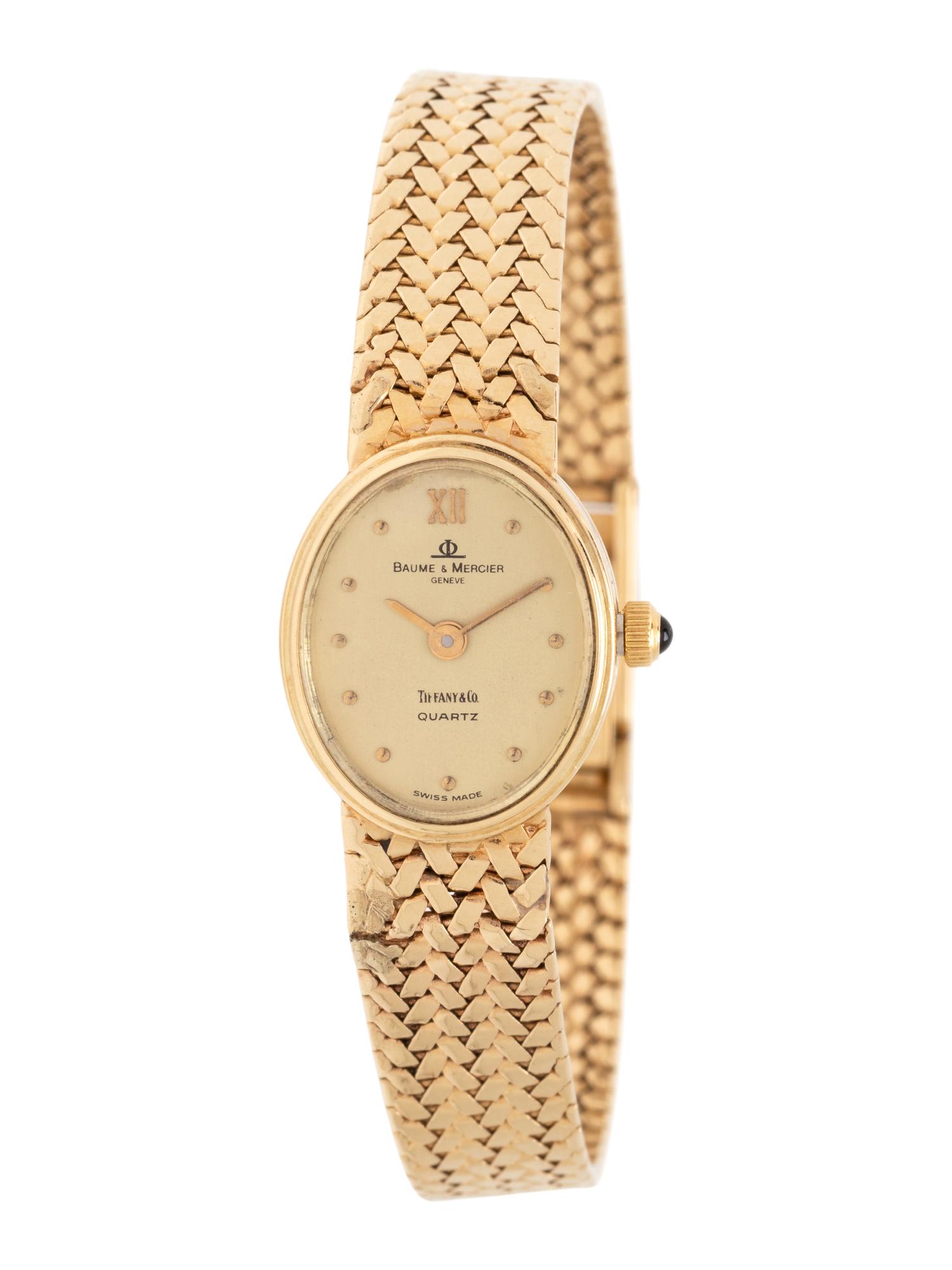 BAUME & MERCIER, TIFFANY & CO., 14K YELLOW GOLD WRISTWATCH