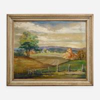 Ranulph Bye (American, 1916 - 2003) Landscape with Steeple