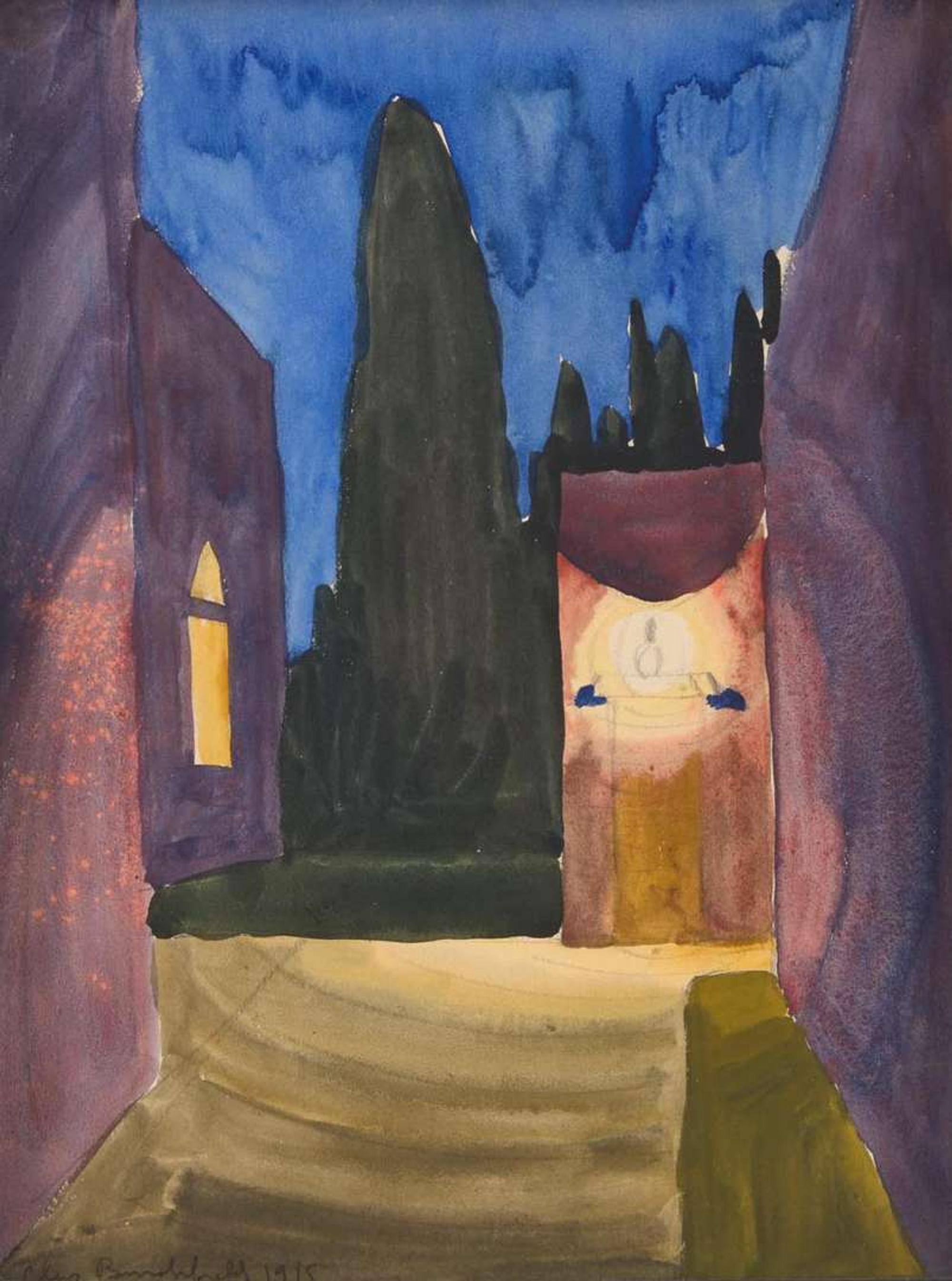 Charles Burchfield (American, 1893-1967) - Alley Light