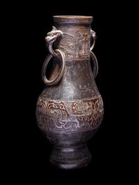 A Chinese Bronze Hu Vase