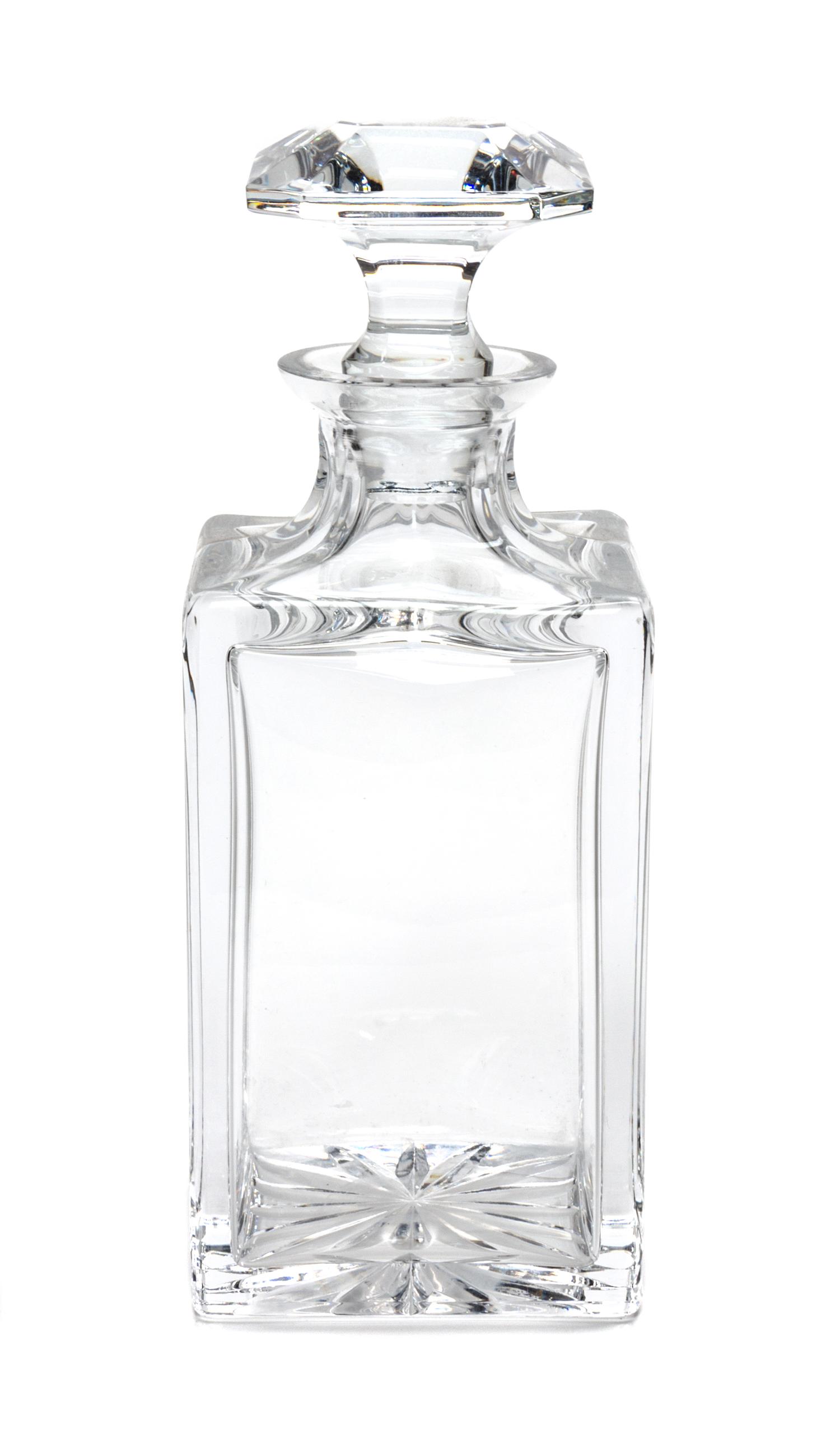 An Atlantis Cut Glass Decanter Height 10 inches.