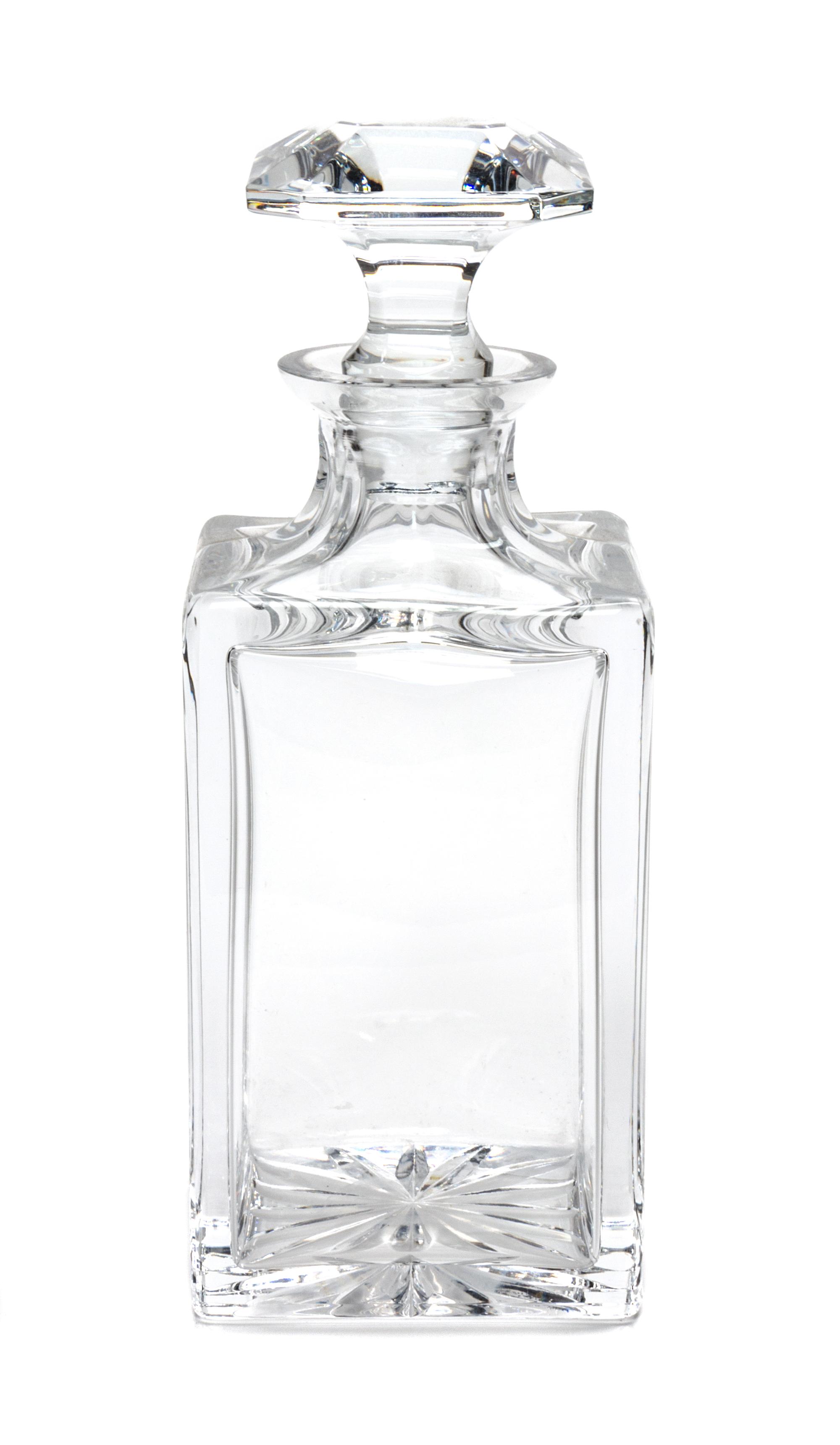 An Atlantis Cut Glass Decanter Height 10 inches.