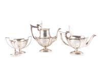 An American Silver Three-Piece Trophy Tea & Coffee Service