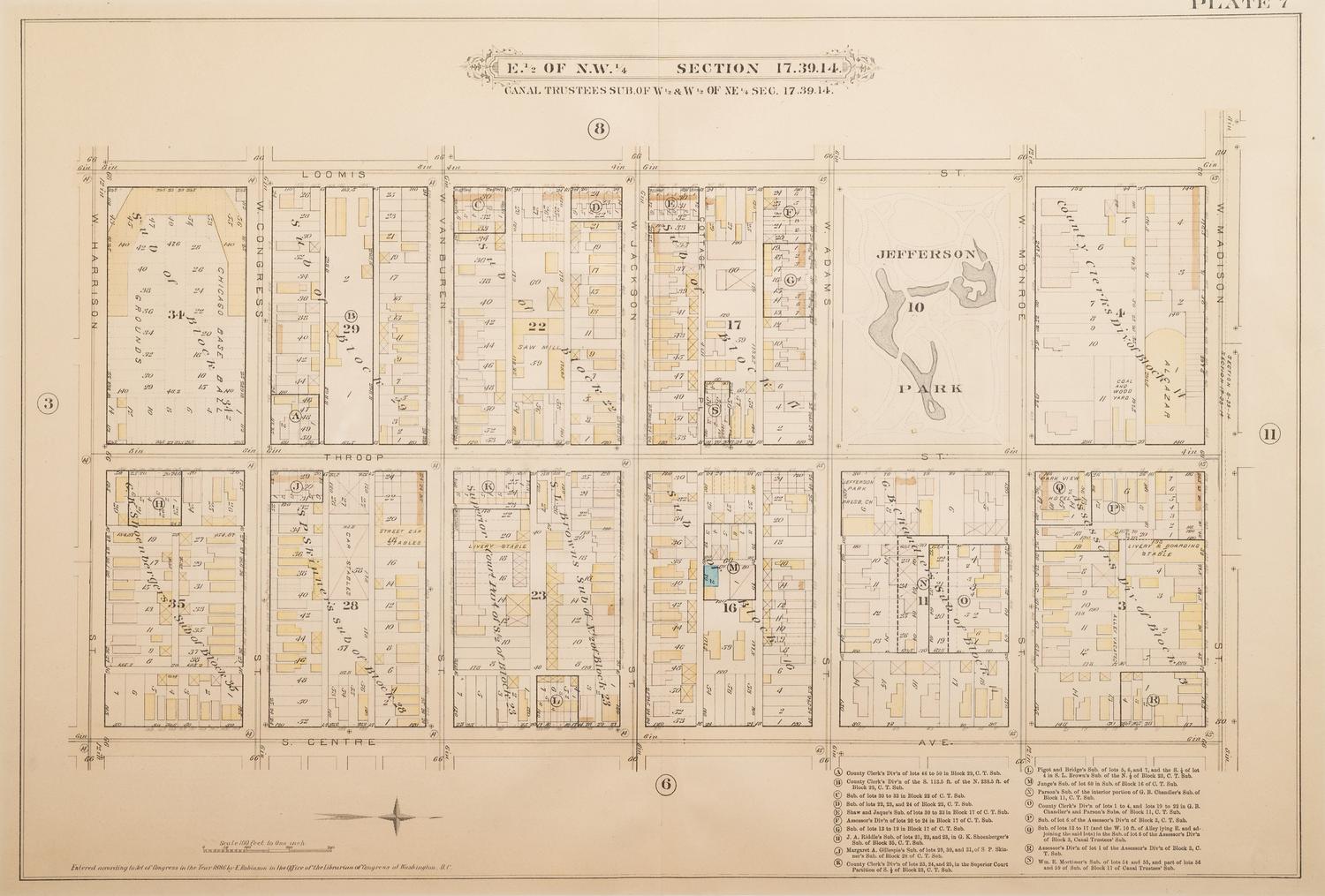 Five Framed Maps Pertaining to Illinois and the Surrounding States