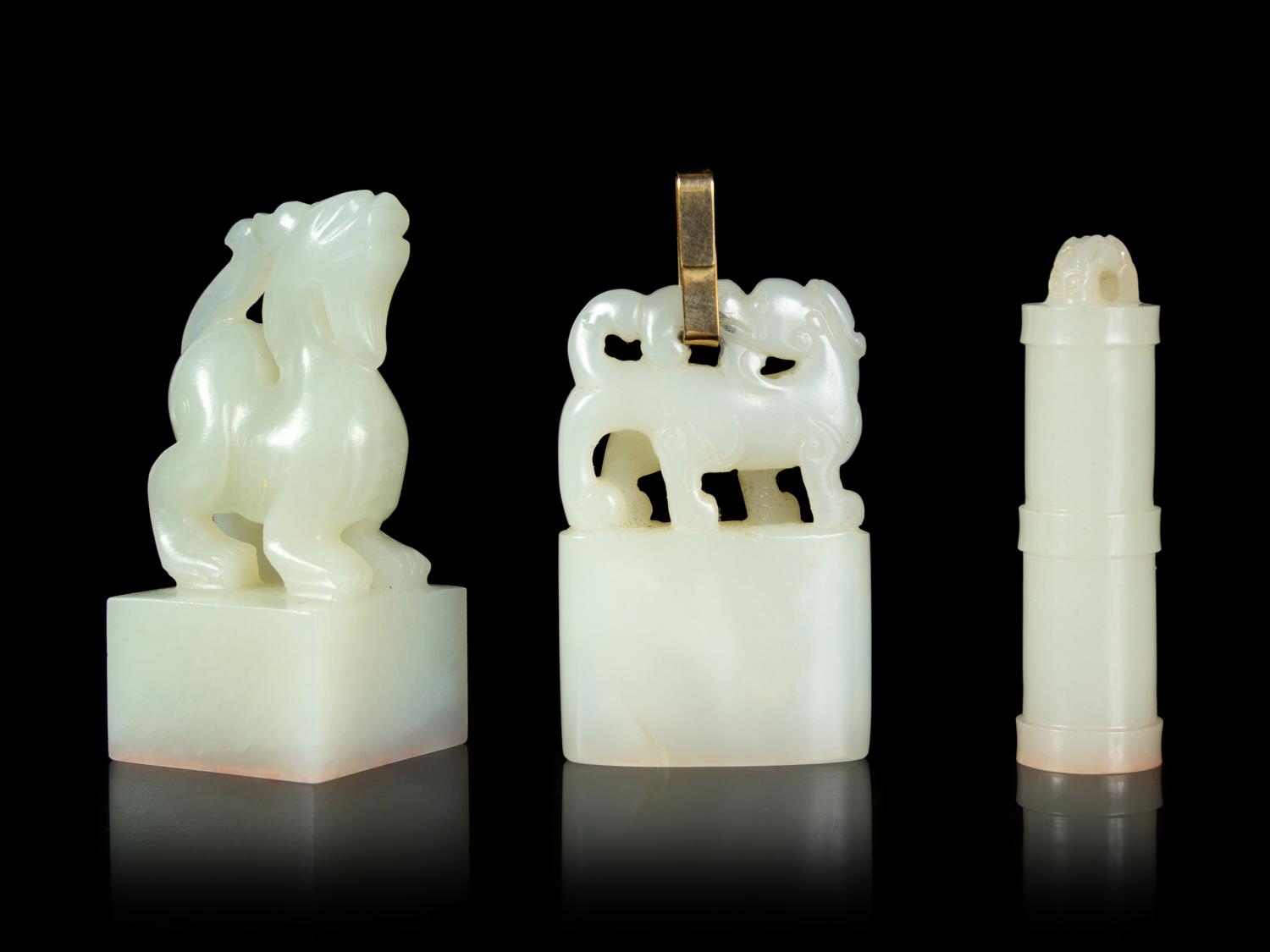 Three White Jade Seals