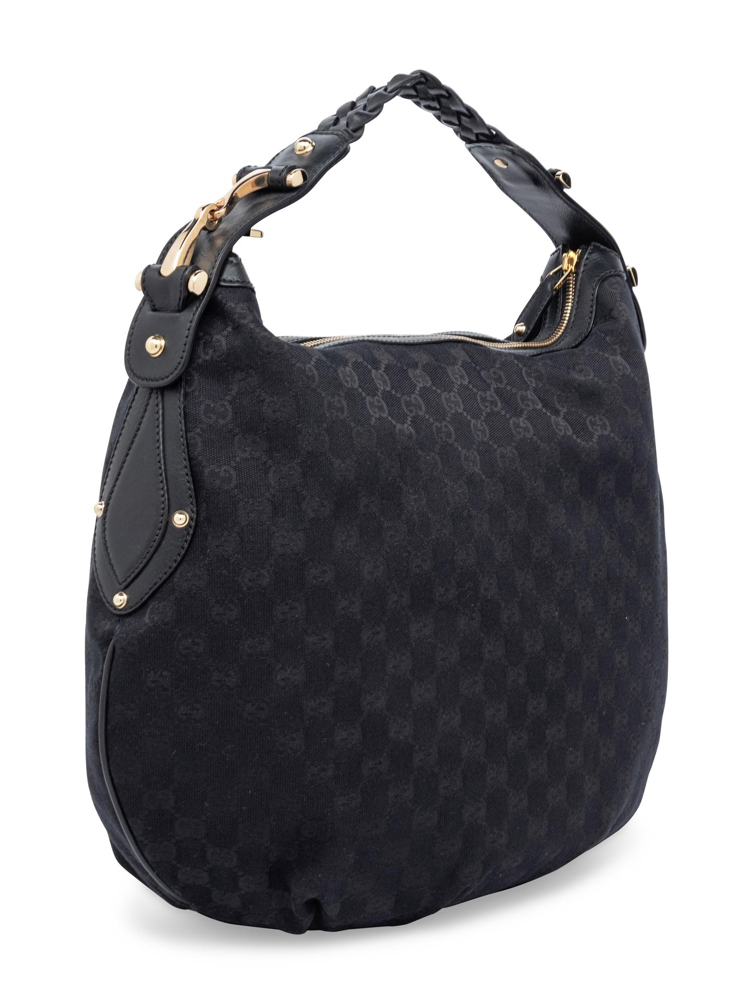 Gucci, Canvas Monogram Hobo Bag