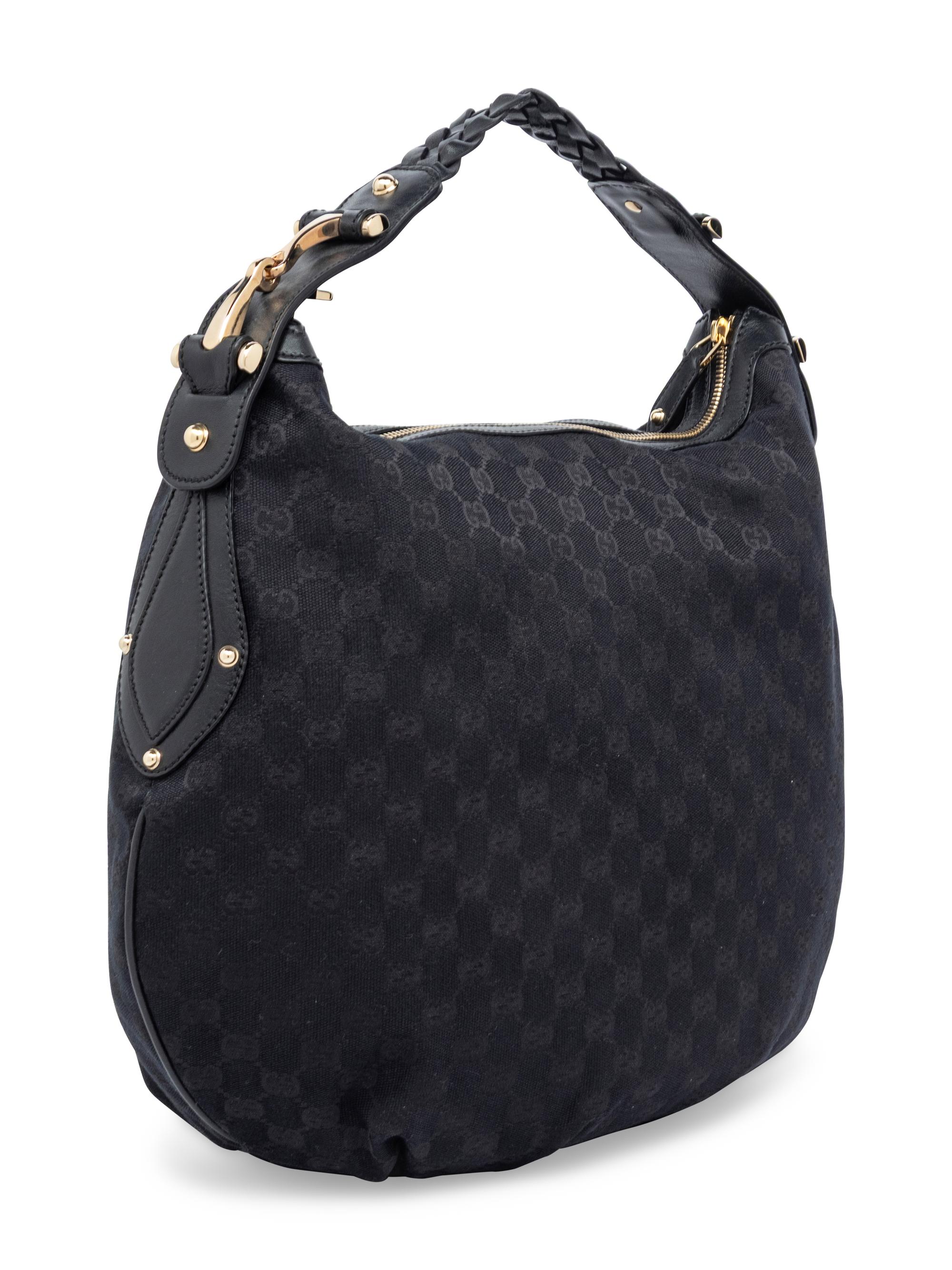 Gucci, Canvas Monogram Hobo Bag