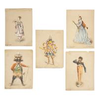 [Art] Renard, Jules. 15 original illustrations of costumes for the French operetta