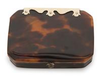 A Silver-Inlaid Tortoise Shell Snuff Box and Two Others