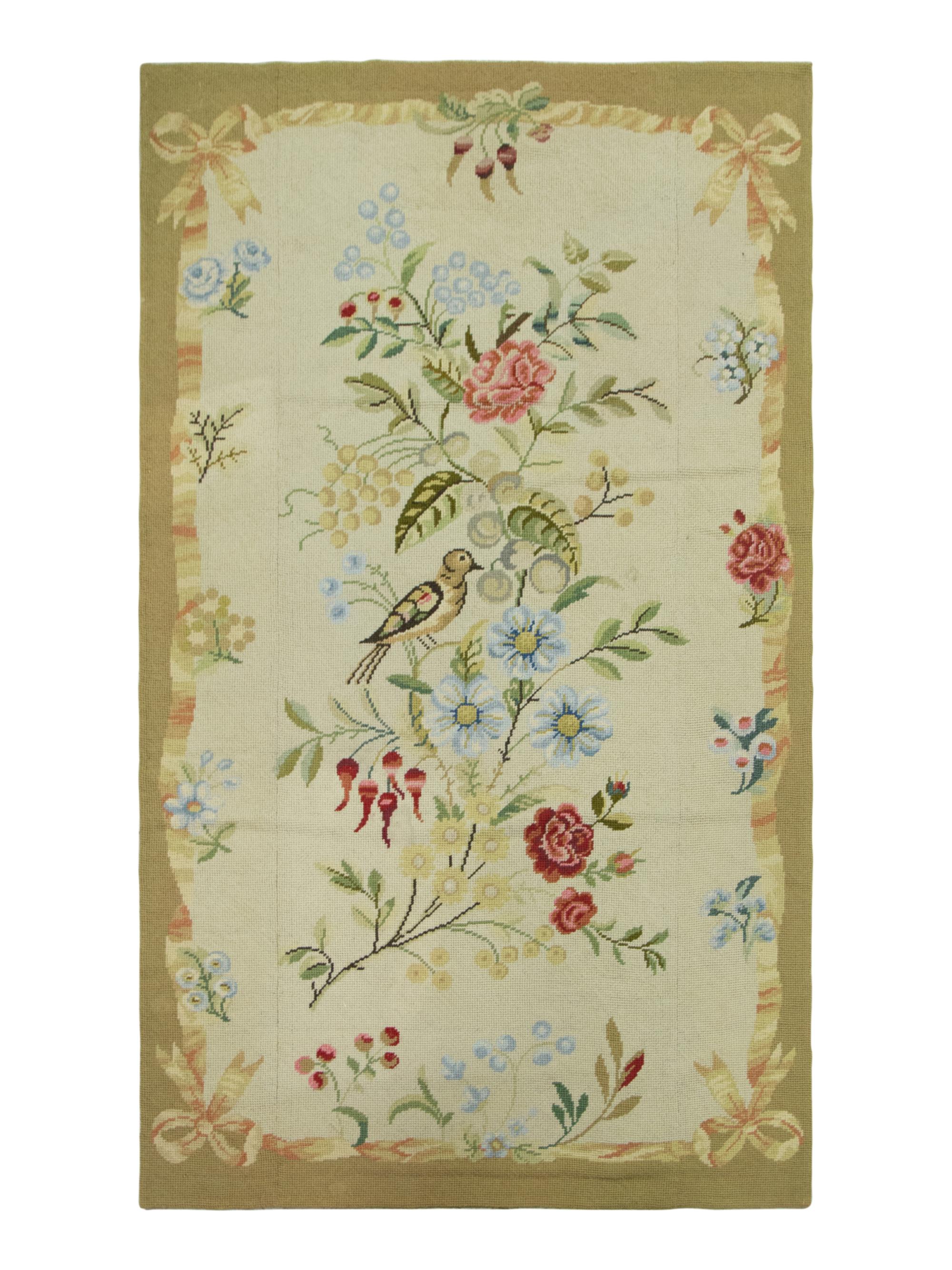 Two Matching Needlepoint Rugs