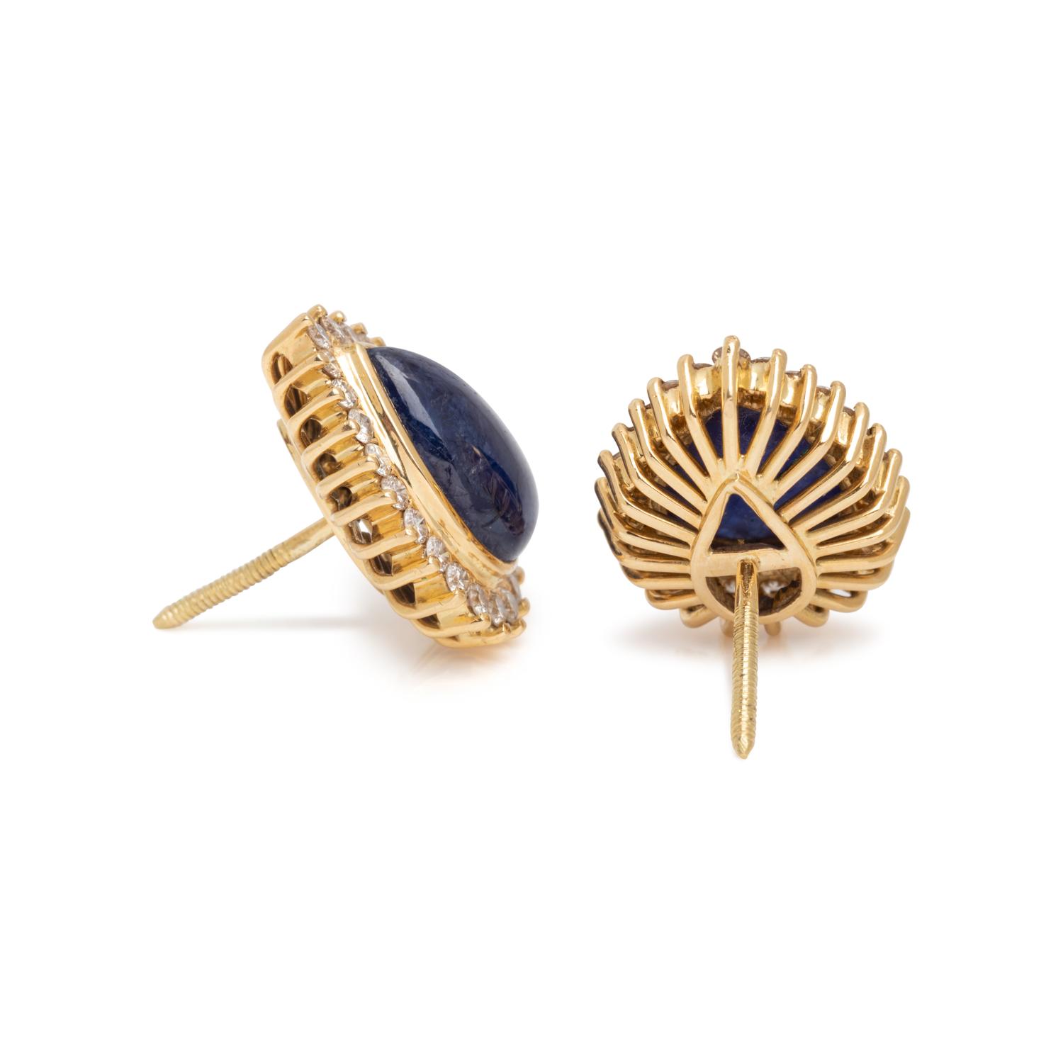 SAPPHIRE AND DIAMOND EARRINGS