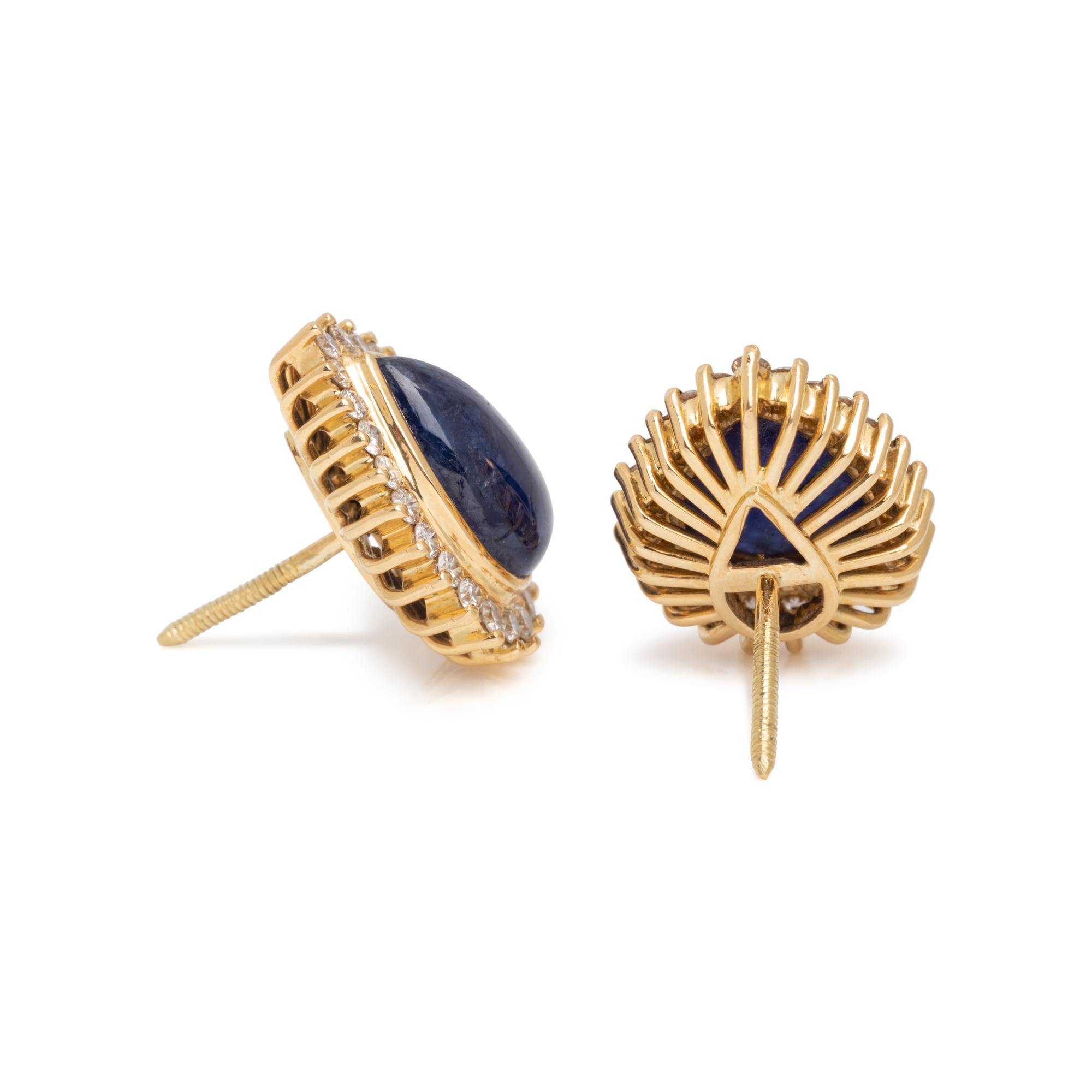 SAPPHIRE AND DIAMOND EARRINGS