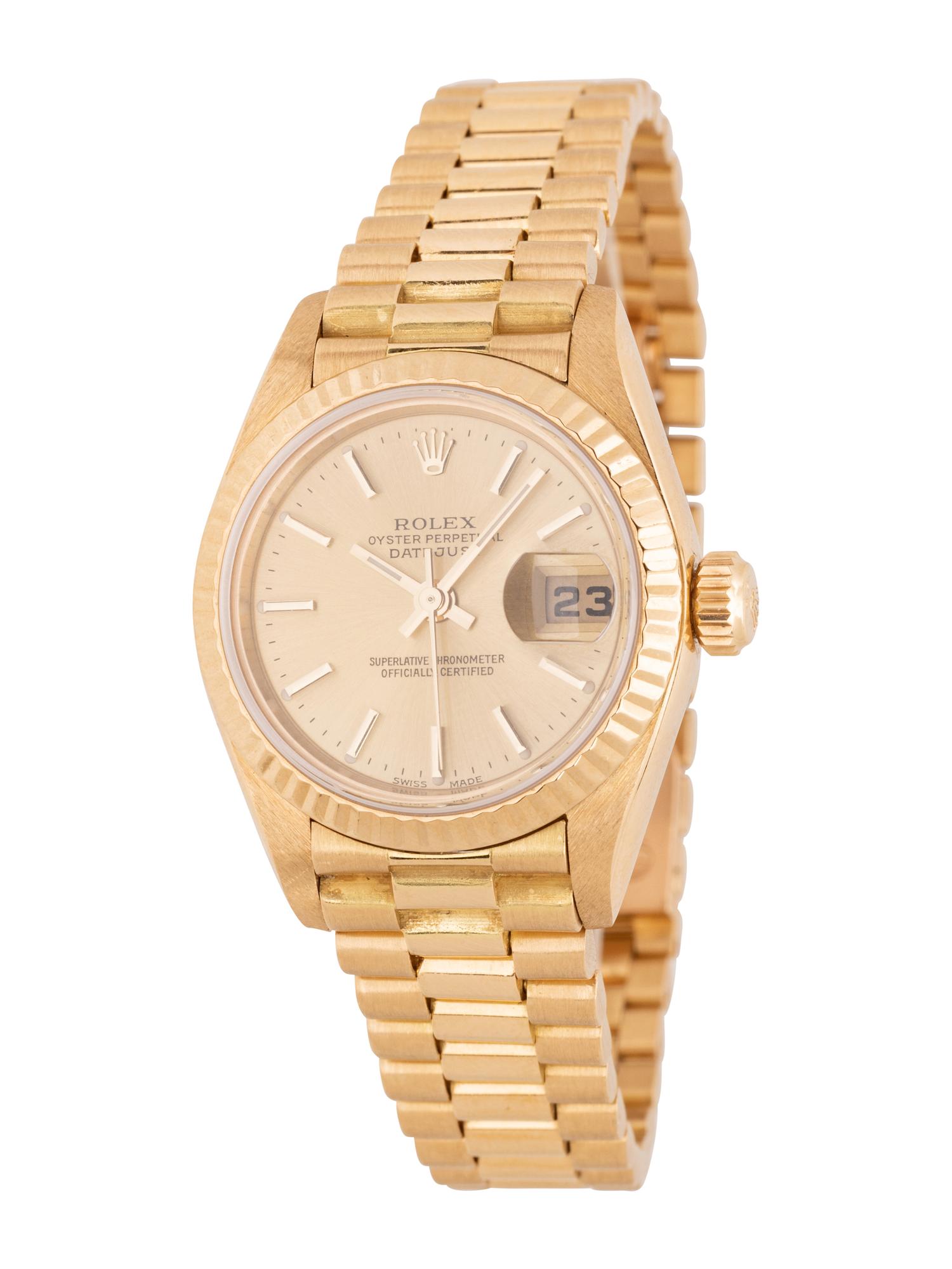 ROLEX, REF. 69178 18K YELLOW GOLD 'LADY DATEJUST' WATCH