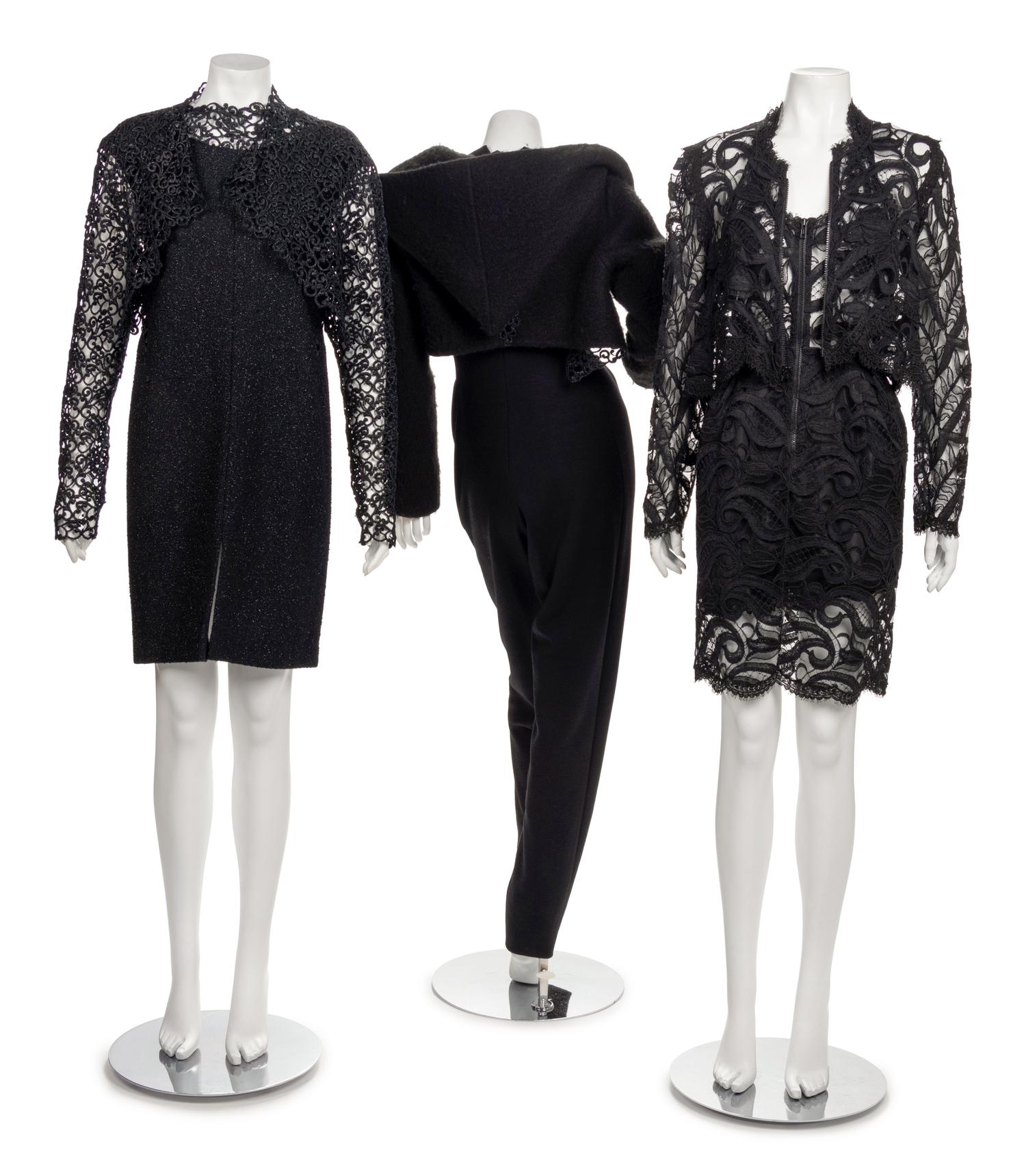 Three Geoffrey Beene Lace Ensembles, 1980-90s