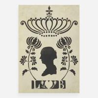 A group of six silhouetted portraits first half 19th century