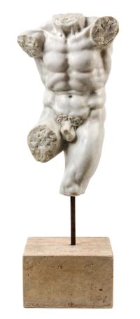 A Continental Marble Torso of a Man Height of torso 20 inches.