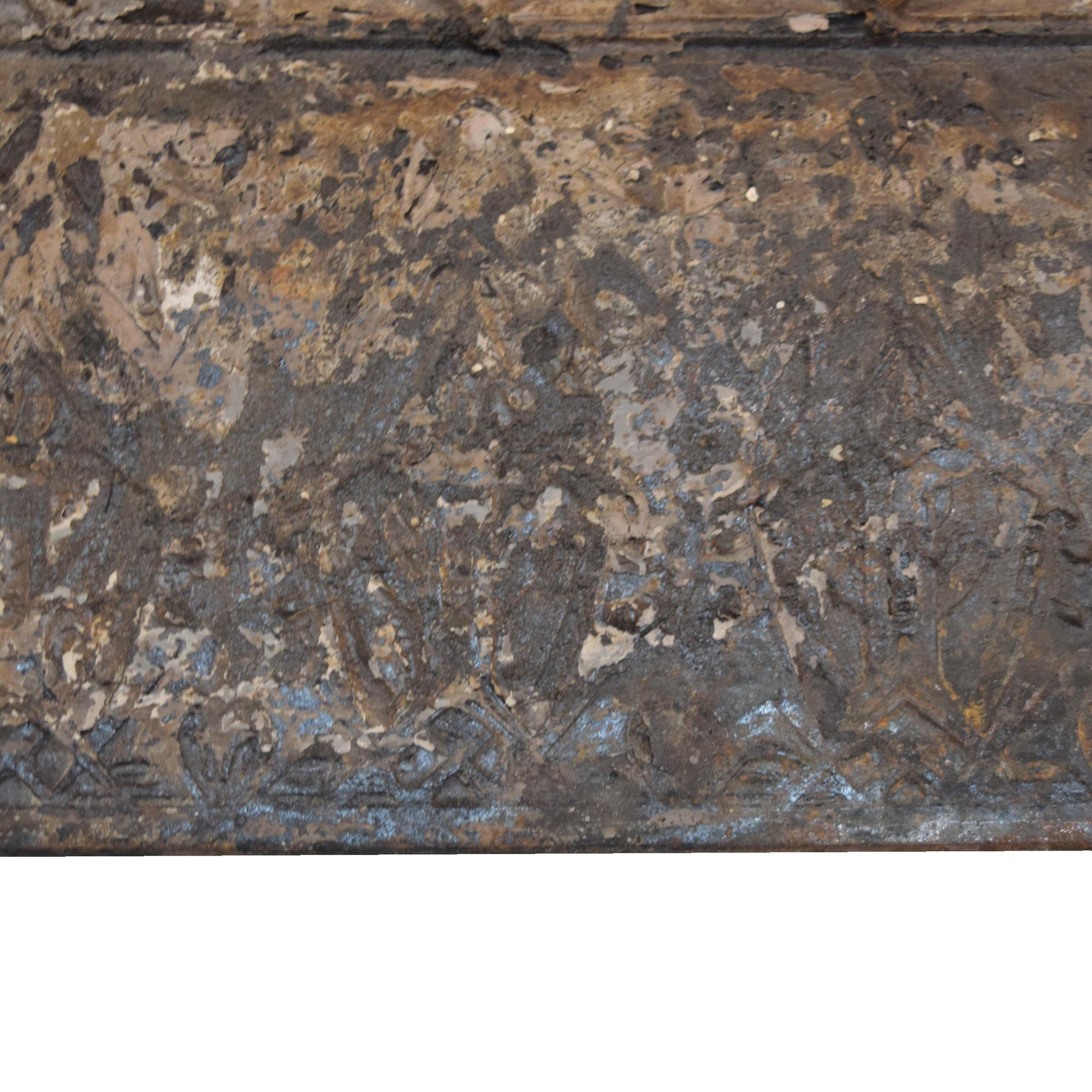 A Sullivan Designed Cast Iron Panel from the Guaranty Building, Buffalo, N.Y. 90" W x 1.5" D x 7" H — United States, 1894