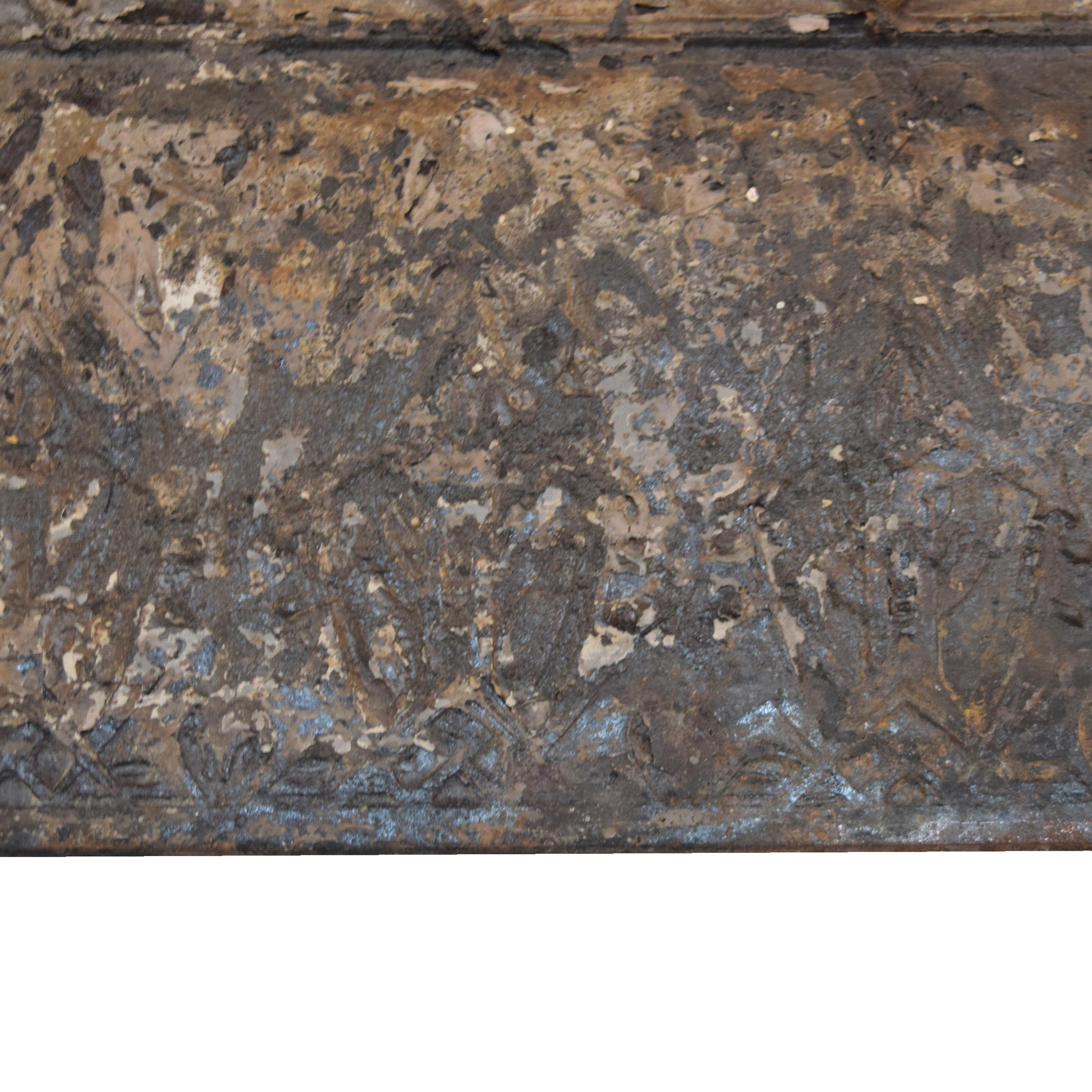 A Sullivan Designed Cast Iron Panel from the Guaranty Building, Buffalo, N.Y. 90" W x 1.5" D x 7" H — United States, 1894