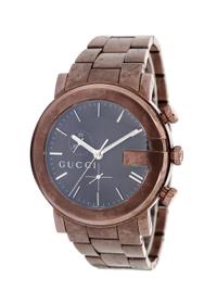 A Gucci G-Chrono Brown Ion-Plated Stainless Steel Men's Watch, 42mm case diameter.