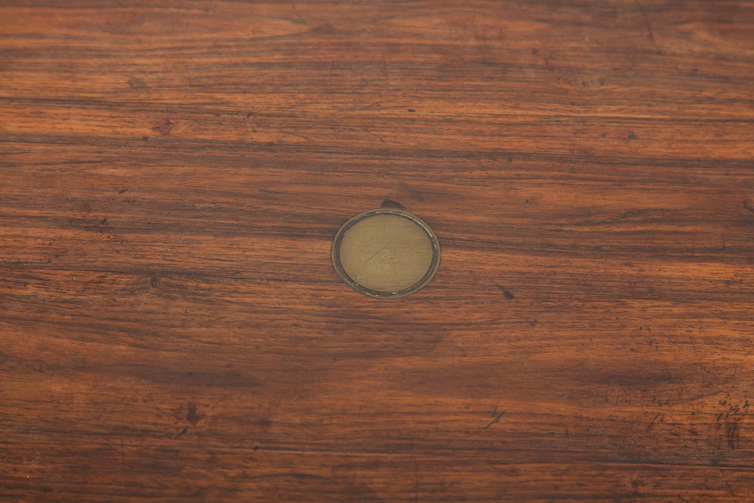 A Victorian Brass Bound Rosewood Jewelry Box