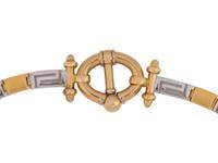 BICOLOR GOLD GREEK KEY NECKLACE