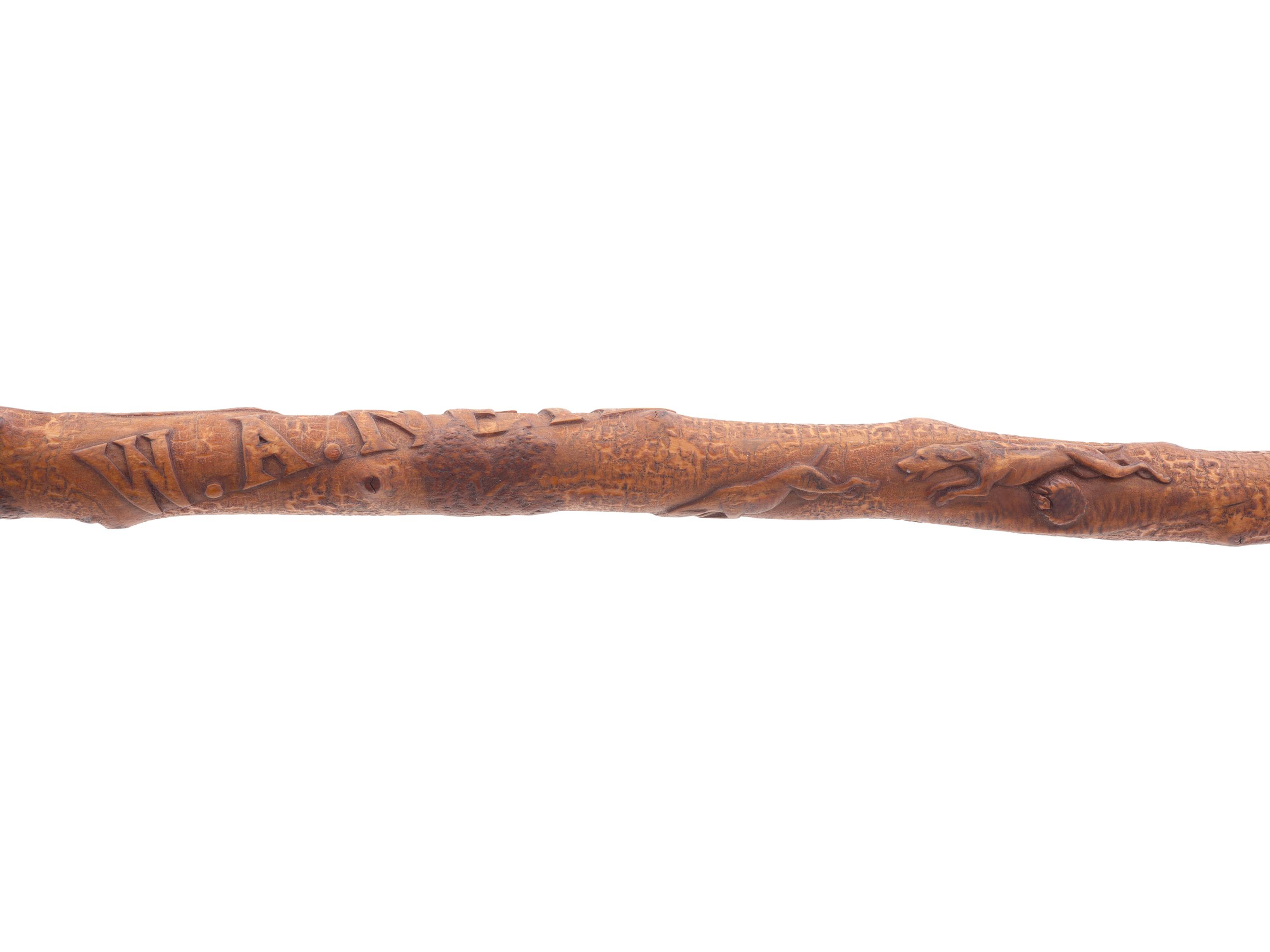 A Pennsylvania Folk Art Carved Cane