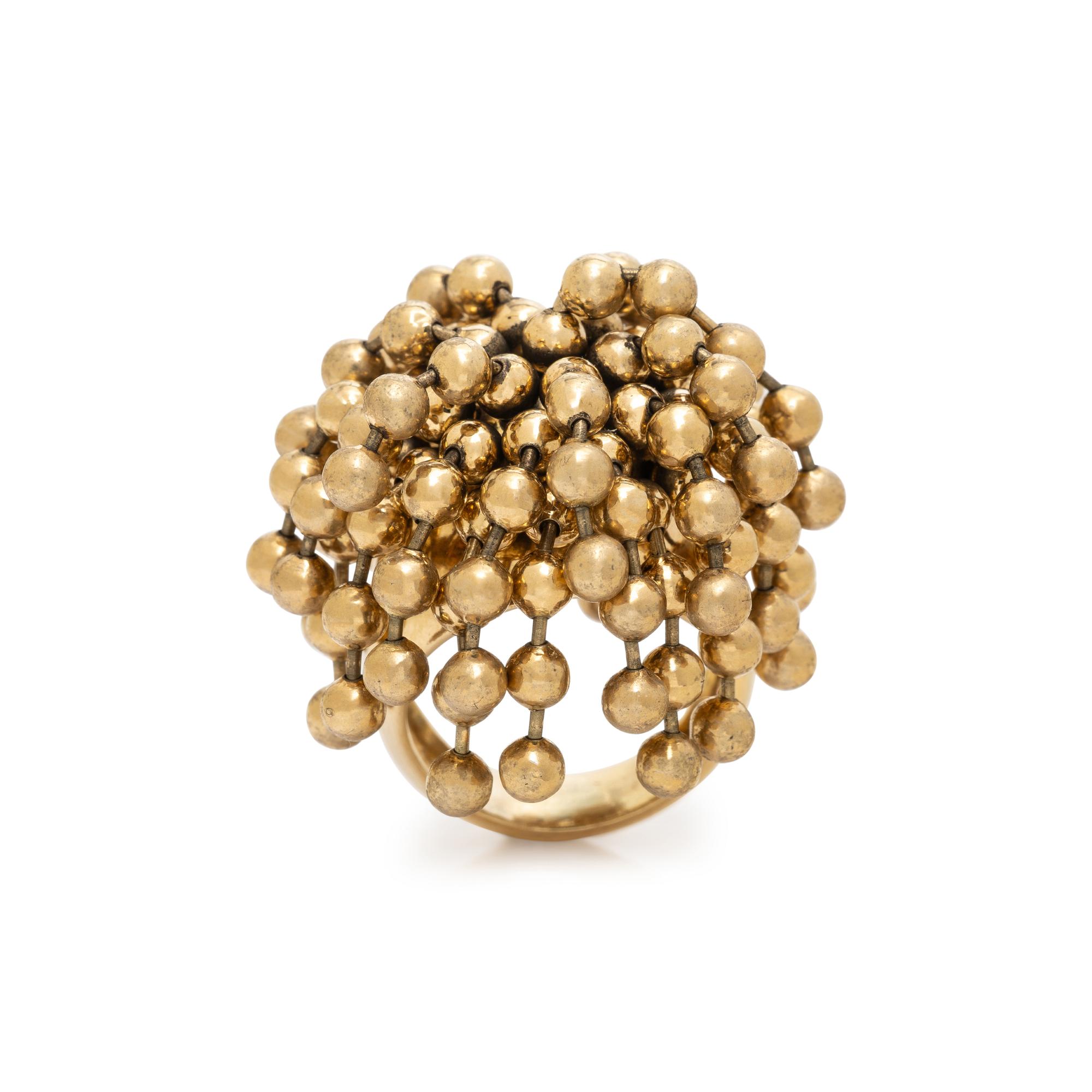 YELLOW GOLD COCKTAIL RING