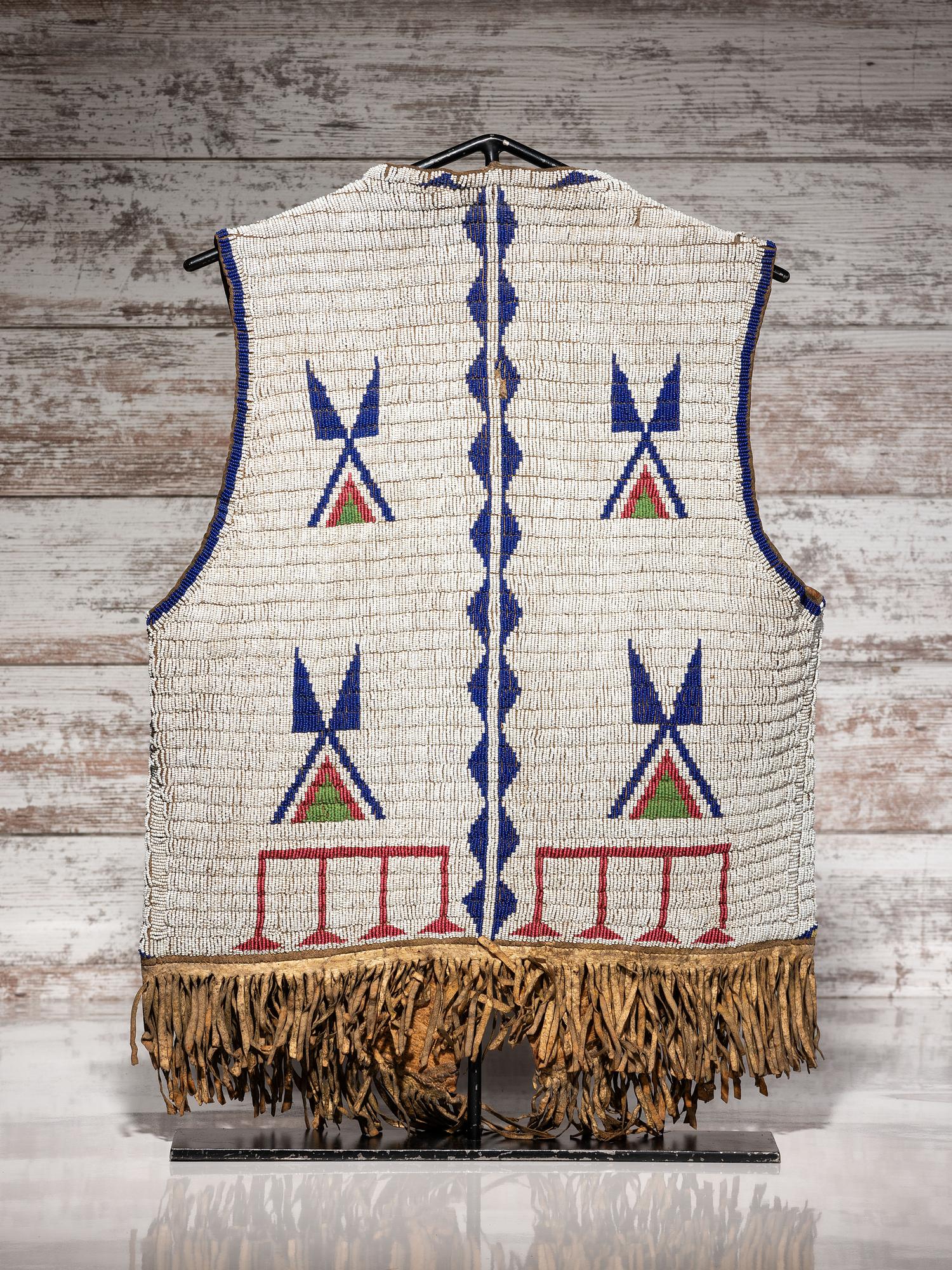 Sioux Beaded Buffalo Hide Vest