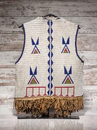 Sioux Beaded Buffalo Hide Vest