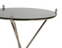 A Pair of Steel Marble-Top Side Tables in the Style of Maison Jansen — MID-2OTH CENTURY