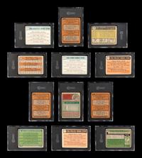 A Group of 12 Hall of Fame Rookie Baseball Cards (Carlton Fisk, Steve Carlton, Ozzie Smith, Andre Dawson, Paul Moiltor / Alan Trammell, Jack Morris, George Brett, Fergie Jenkins, Jim Catfish Hunter),