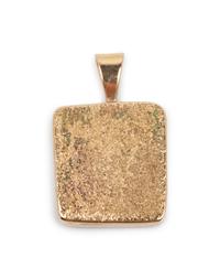 Gold Tufa Cast Loloma-style Pendant, with Inlay