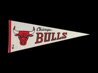 A Complete Set of 23 1980s Michael Jordan Rookie Era NBA Pennants,