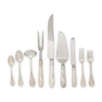 A Tiffany and Co. Audubon Silver Flatware Service